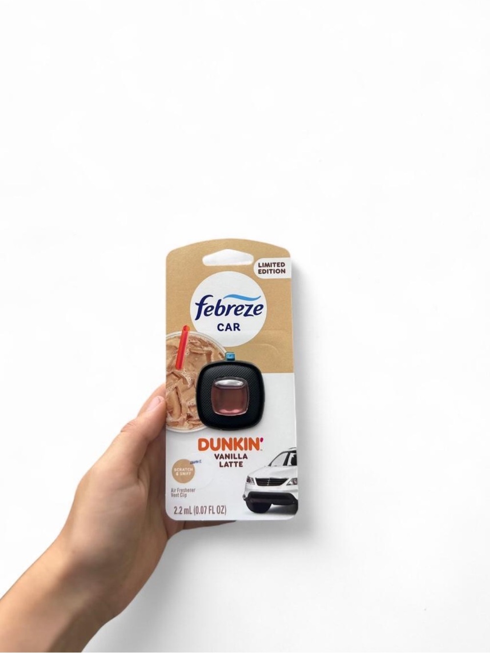 Fabreeze Dunkin' Vanilla Latte Car Air Freshener